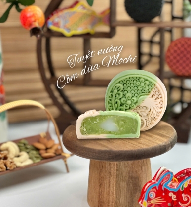 Tuyết Nướng Cốm Dừa Mochi – Bánh Trung Thu Healthy Tinh Tế