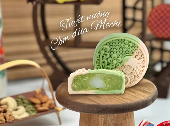 Bánh Trung Thu Tuyết Nướng Cốm Dừa Mochi 150g