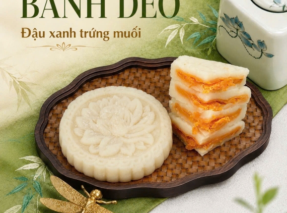 Bánh dẻo đậu xanh trứng muối 320g