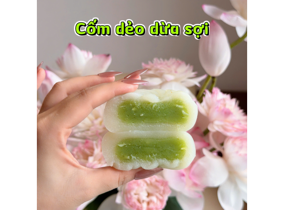 Bánh dẻo cốm dừa sợi thuần chay