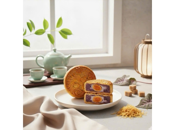 Bánh trung thu khoai môn mochi chà bông trứng muối 150g