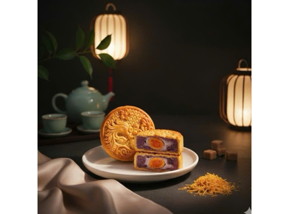 Bánh trung thu khoai môn mochi chà bông trứng muối 150g