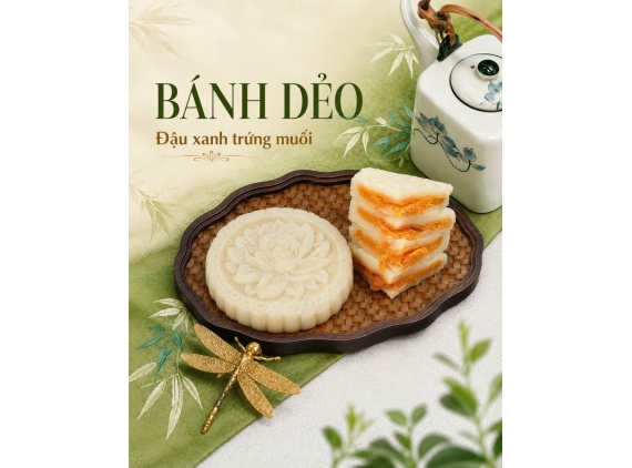 Bánh dẻo đậu xanh trứng muối 320g